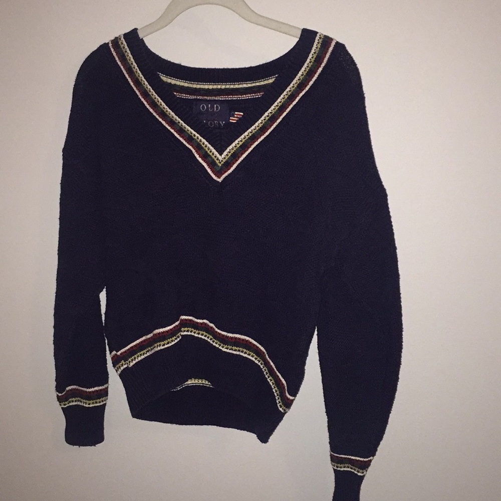 1990 Old Glory Navy Blue Sweater